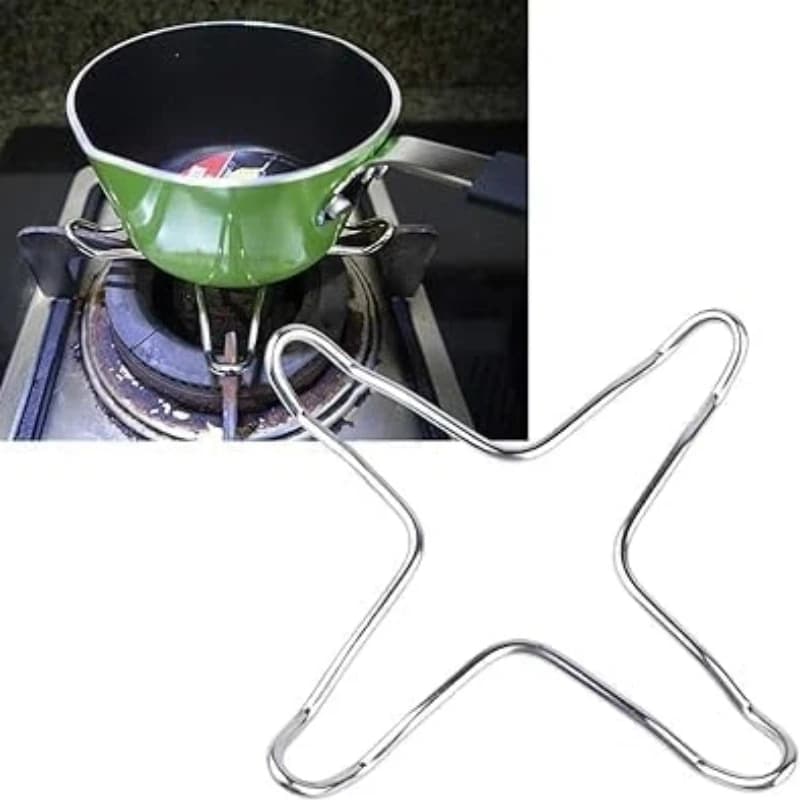 2 pezzi di supporti per treppiede da cucina in acciaio inossidabile, accessori per macchina da caffè, supporto per fornello a gas, utilizzo universale