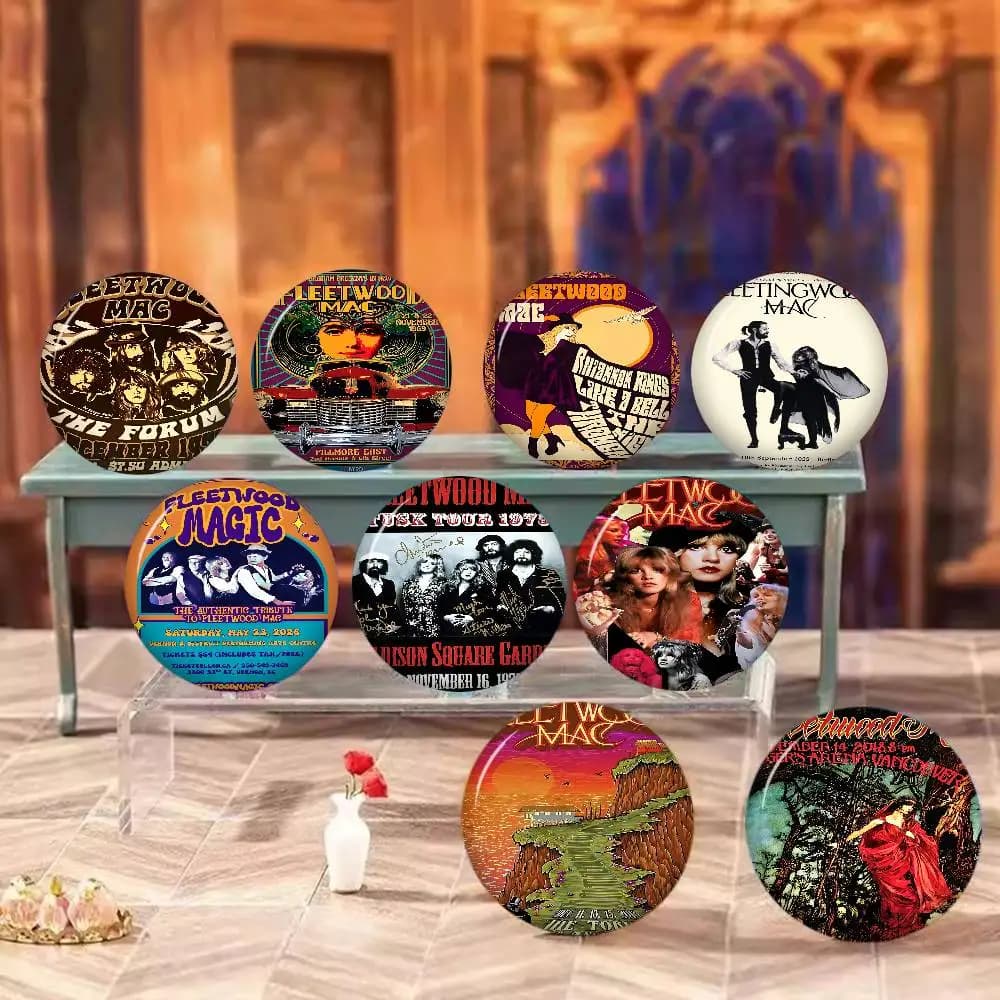 70s Rock Band Fleetwood Mac Music Album Cover Creative Tinplate Soft Button Pins Animal Icon Brooch Lapel Backpack Badge