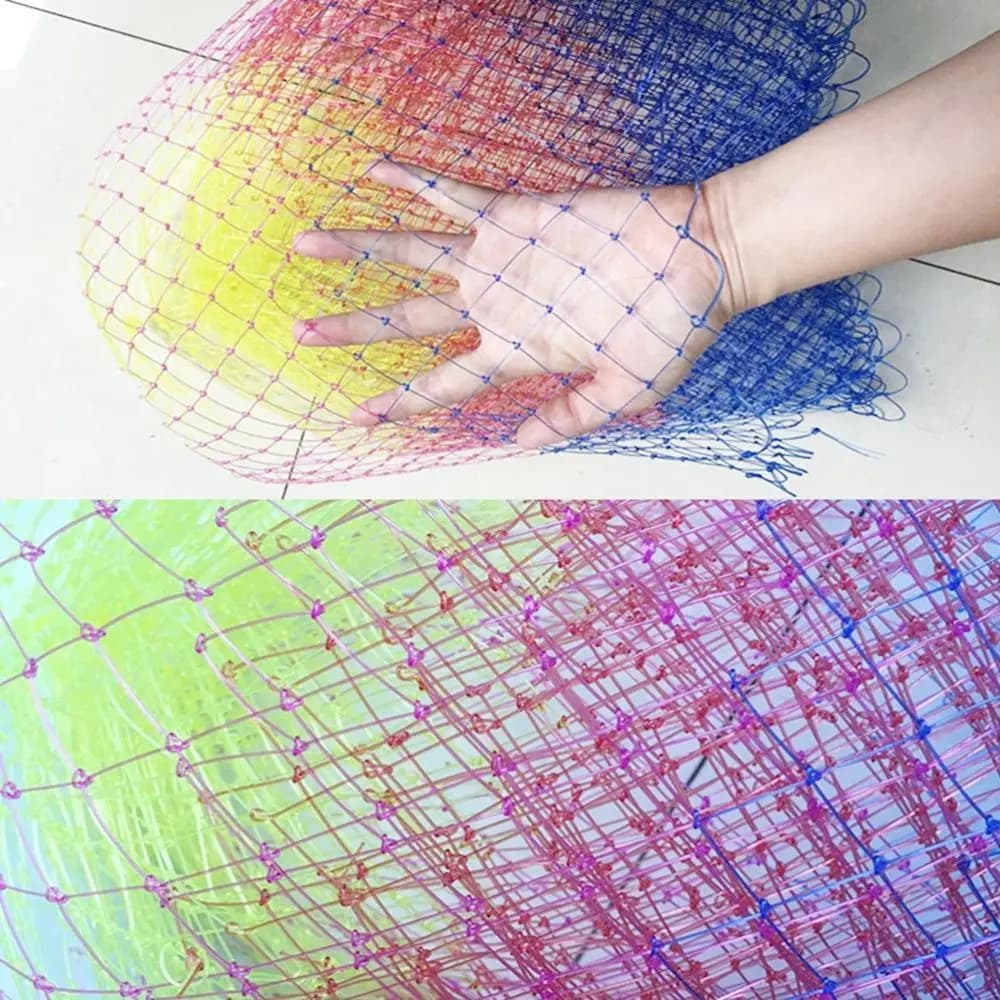 High Quality Fishing Tackle Depth Folding Dip Net Collapsible Nylon Rhombus Mesh Fishing Nets