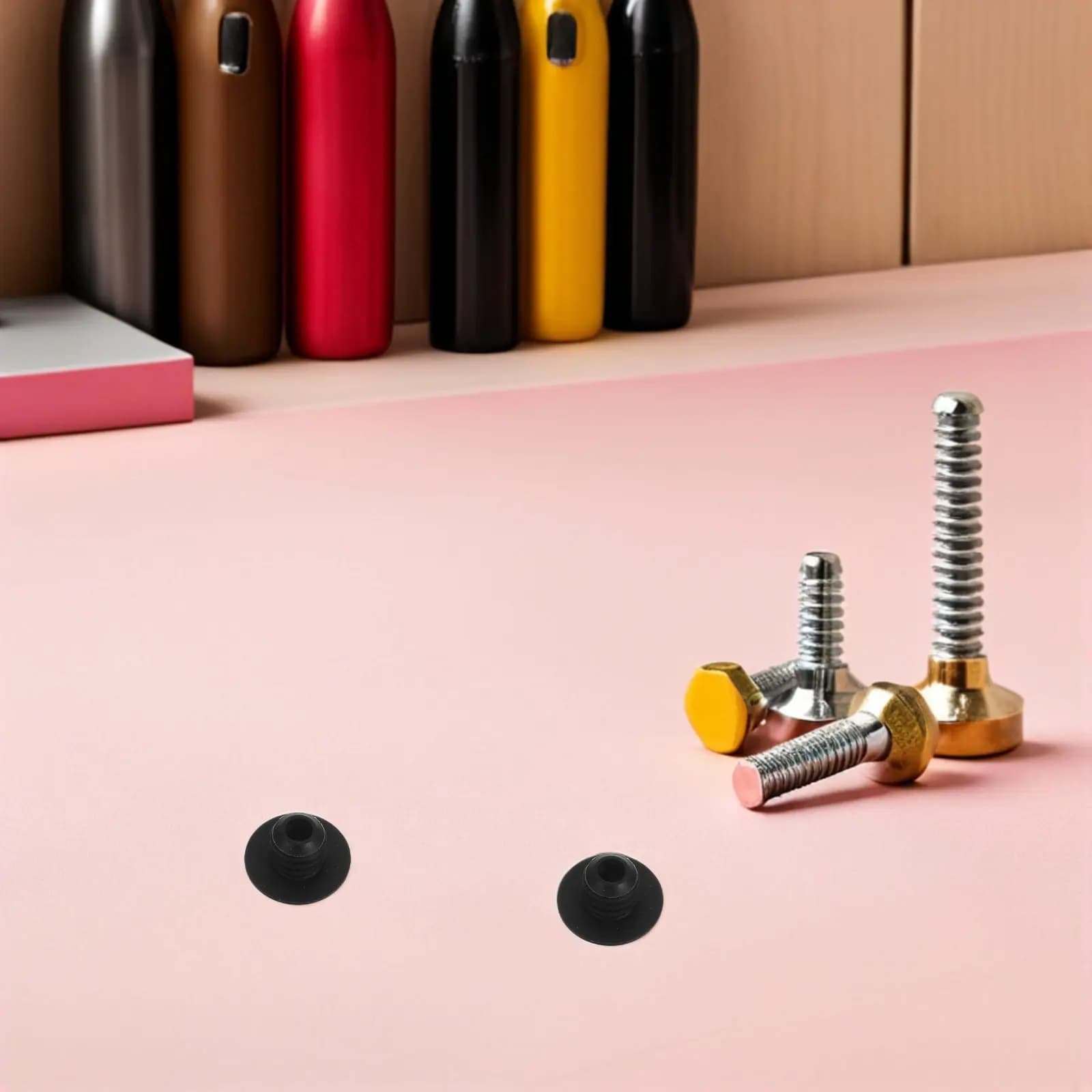 100Pcs Silicone Screw Hole Plugs Pegboard Hook Fasteners Black Insert Threaded Anti Slip for Cable Management Hook Locks