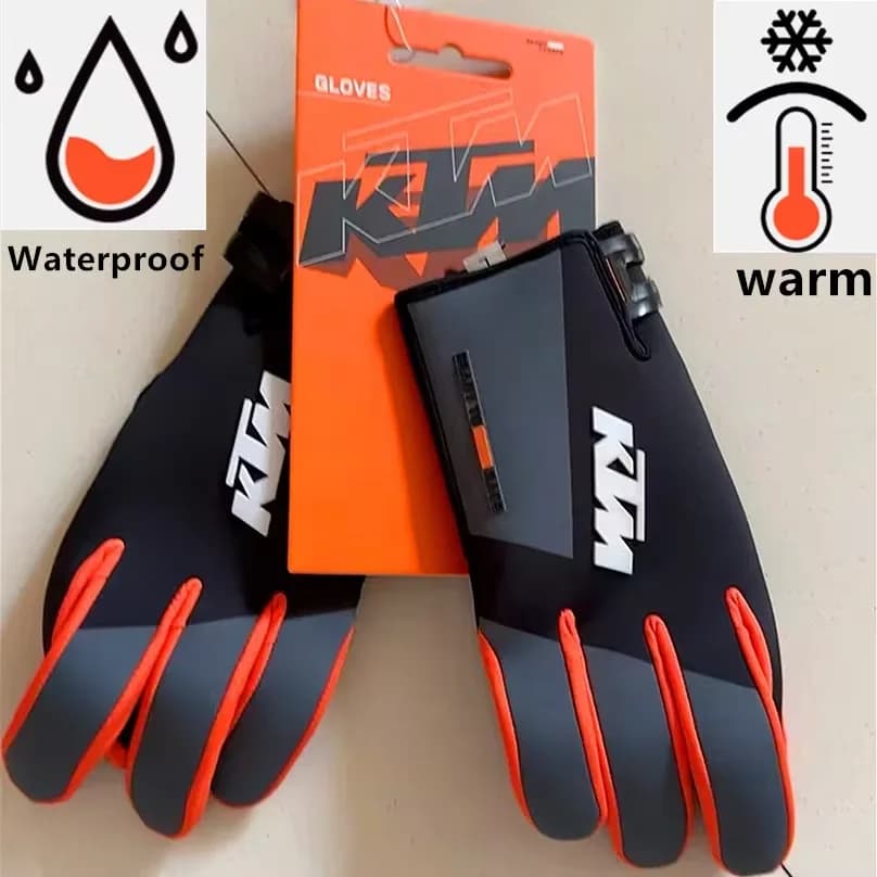 Guanti da moto impermeabili KTM 2025 Guanti da moto caldi invernali Guanti da motocross fuoristrada Guanti MX Guanti da bici da cross