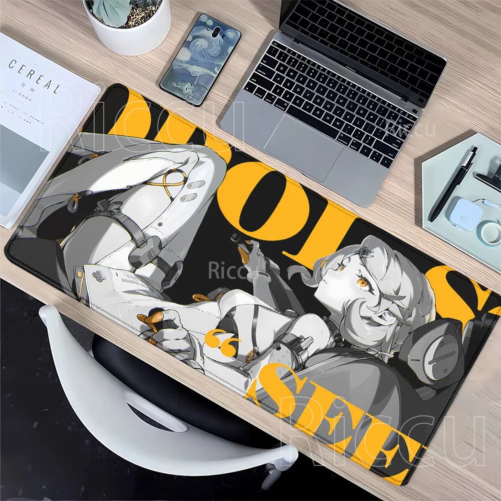 Anime kawaii girl Mouse Pad Zenless Zone Zero ZZZ Nonslip Mousepad Large gaming Keyboard HD printing overlock 400x900mm Desk Mat