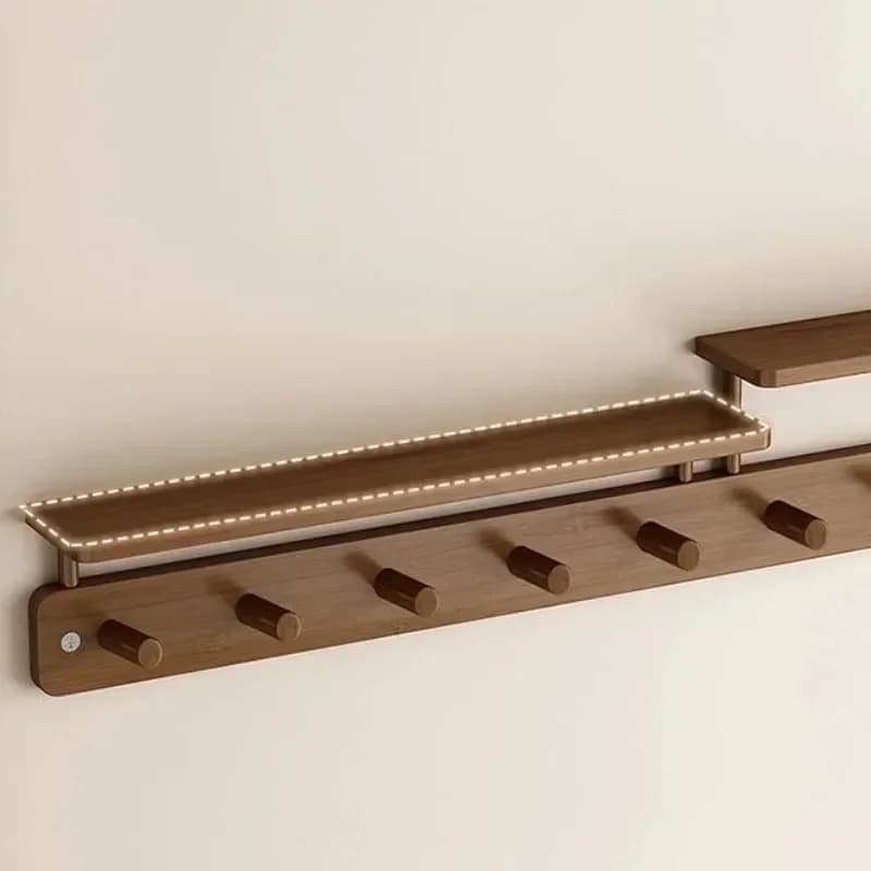 Wall Bamboo Clothes Hanger Simple Creative Luxury Organizer Coat Racks Storage Bedroom Coat Rack Living Room Shelf Furnitures