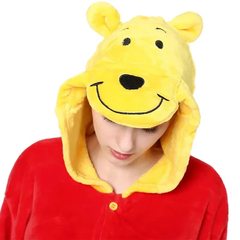 Costume di Halloween 2026 Nuovo Winnie the Pooh Kigurumi, Pigiama a Forma di Orso per Adulti e Bambini, Tuta Bianca ★ Lucky Cosplay