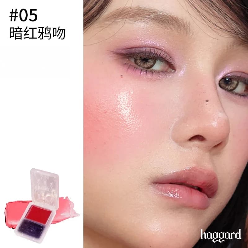 Haggard 2 colori evidenziano fard crema acqua leggera illumina naturalmente idrata trucco viso multiuso facile da indossare