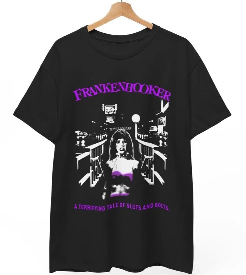 Maglietta del film horror Frankenhooker del 1990, maglietta cult horror-commedia degli anni '80, maglietta unisex