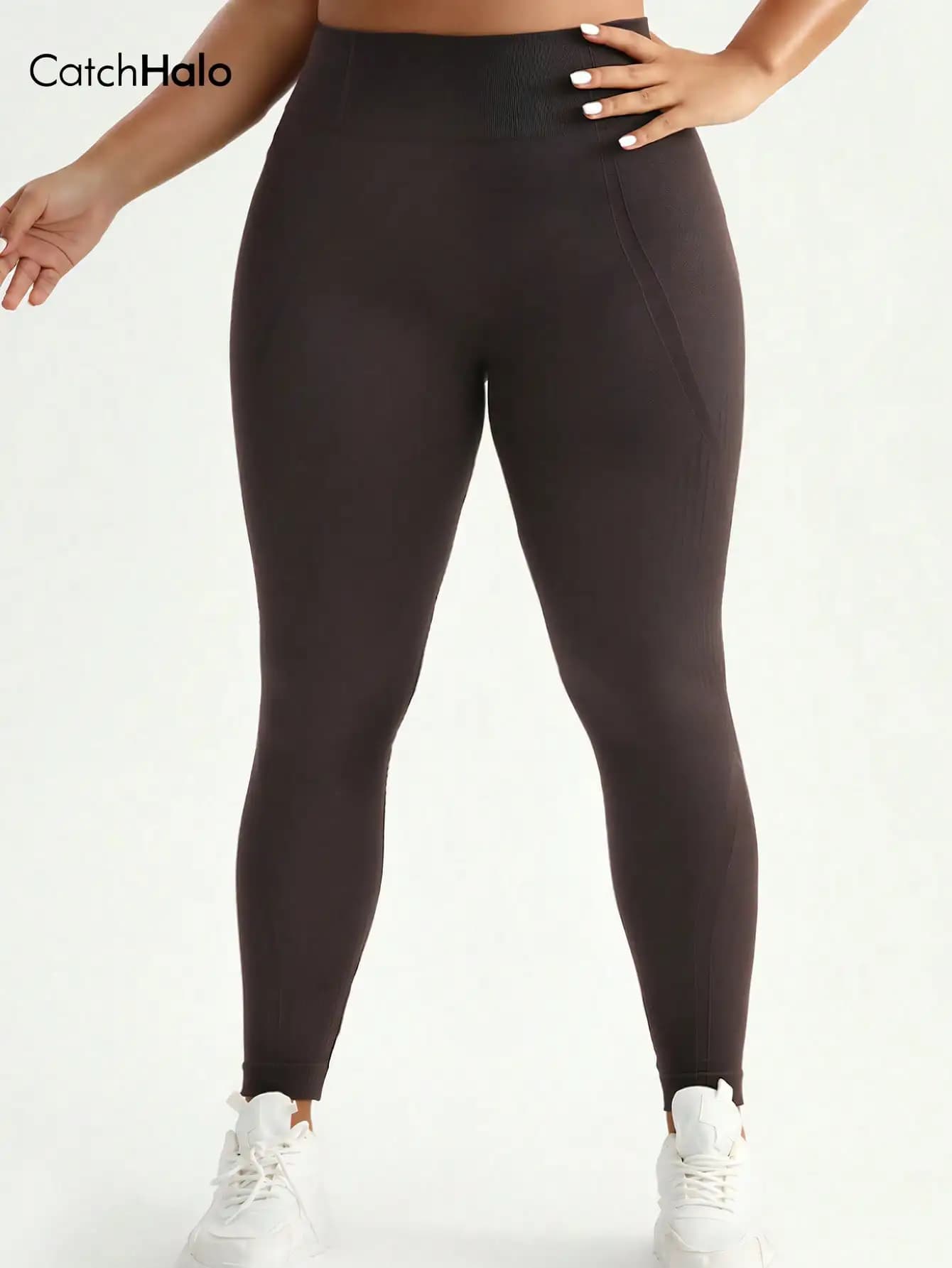 Pantaloni Yoga Seamless da Donna Taglie Forti – Leggings a Vita Alta con Controllo Addominale, a Compressione e Stretch a 4 Vie – Collant per Palestra, Fitness e Allenamento