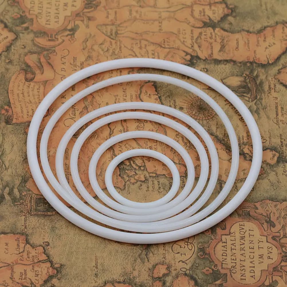 10Pcs Plastic Dreamcatcher Rings Round Smooth Durable Perfect for Mandalas Dream Catcher DIY Craft Materials Dreamcatcher Ring