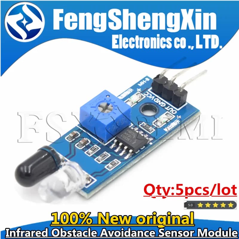 5 pz LM393 Smart Car Robot riflettente fotoelettrico 3pin IR infrarossi modulo sensore di evitamento degli ostacoli per arduino Kit fai da te