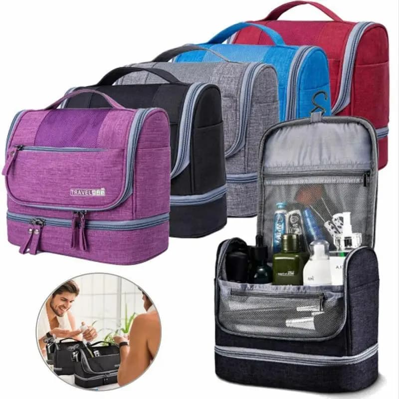 Uomini necessari Hanging Make Up Bag Oxford Travel Organizer borse per cosmetici donne necessari Make Up Case Wash Toiletry Bag