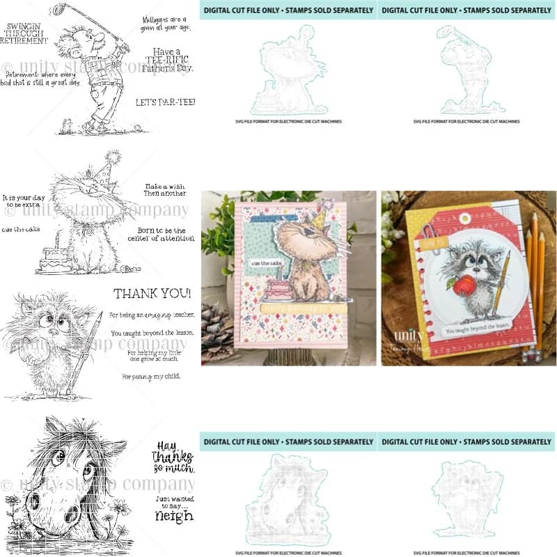 Funny Golf Cute Horse New 2026 metal cut dies and clear Stamps scrap booking to make paper engraving frames card craft set