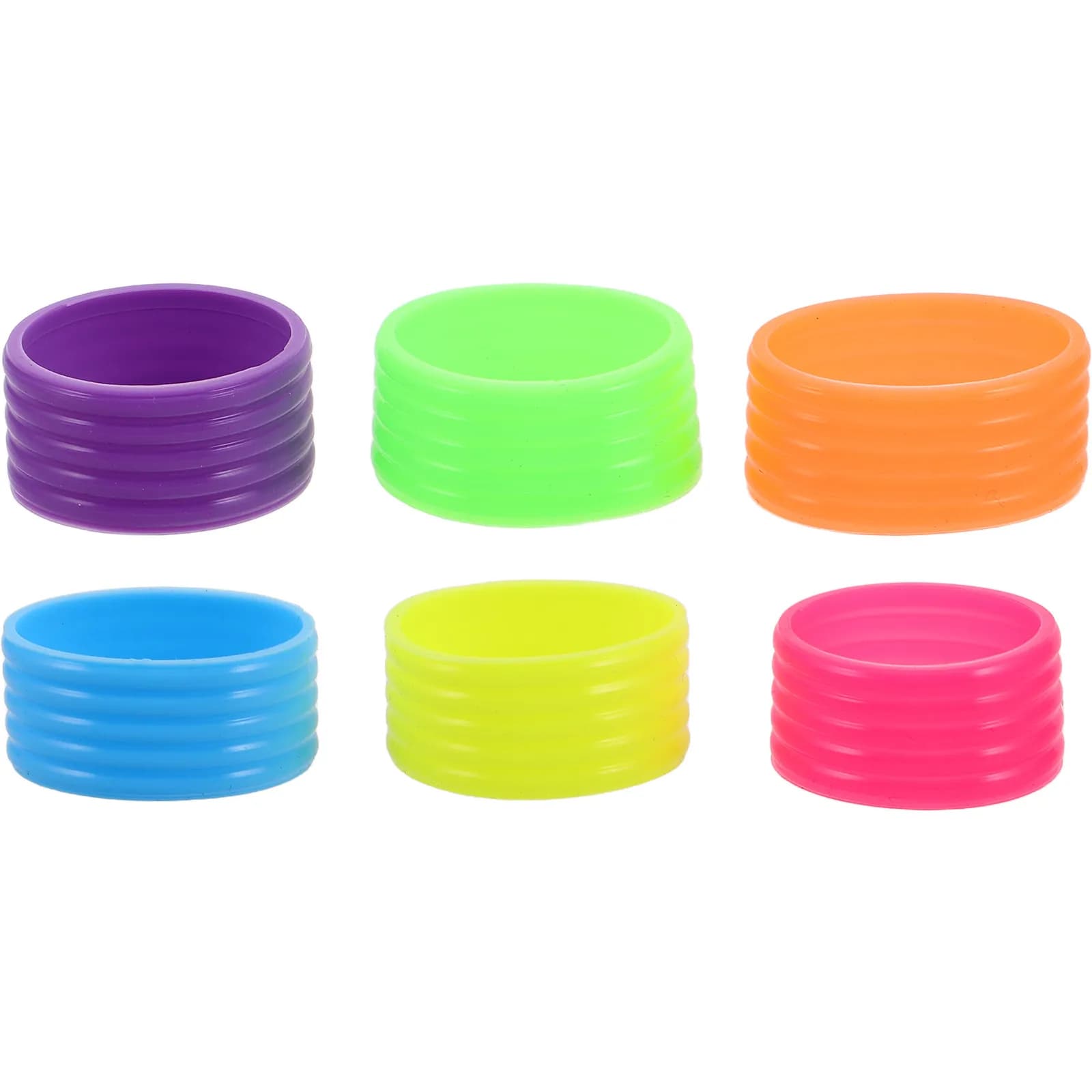 6 Pezzi Anelli Antiscivolo in Silicone per Impugnatura Racchetta, Fasce per Manici di Tennis e Badminton, Riutilizzabili, Resistenti al Sudore, Comodi Proteggi-impugnature