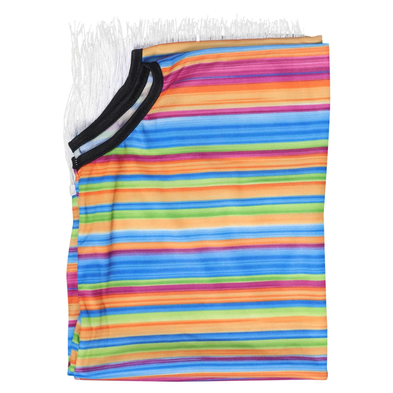 Children's Rainbow Stripe Mexican Cloak Cartoon Creative Bathrobe for Kids Hot Spring Cloak Comfortable Bathrobe for Summer