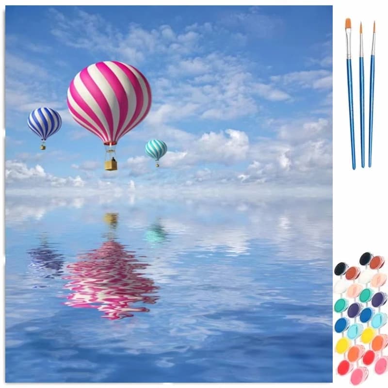 Paint By Number Canvas Painting Kits Seaside Crafts Diy Art Acrylic Picture By Numbers Stone Mountain Modern for Home Decors