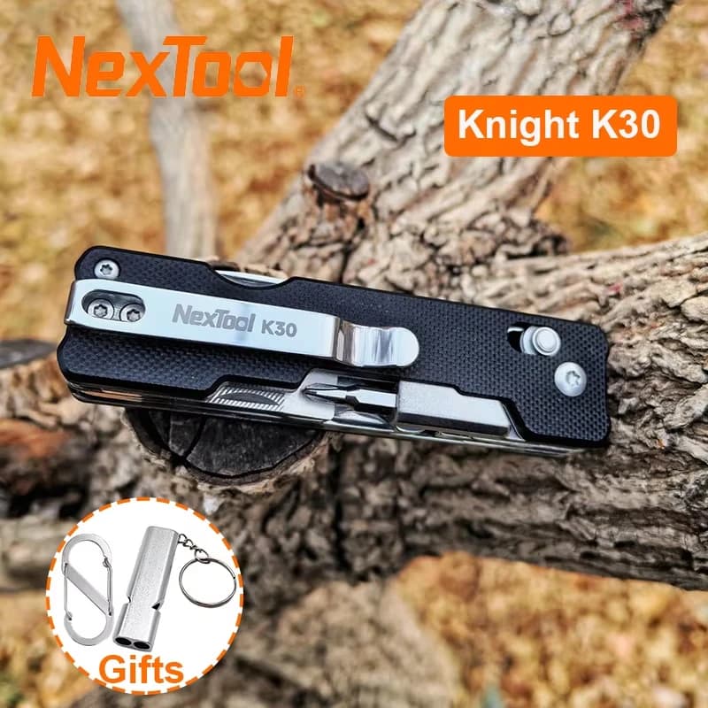 Coltello multiuso NexTool Knight K30 11 in 1, coltello pieghevole EDC per la sopravvivenza all'aperto, mini forbici pieghevoli portatili, utensile manuale