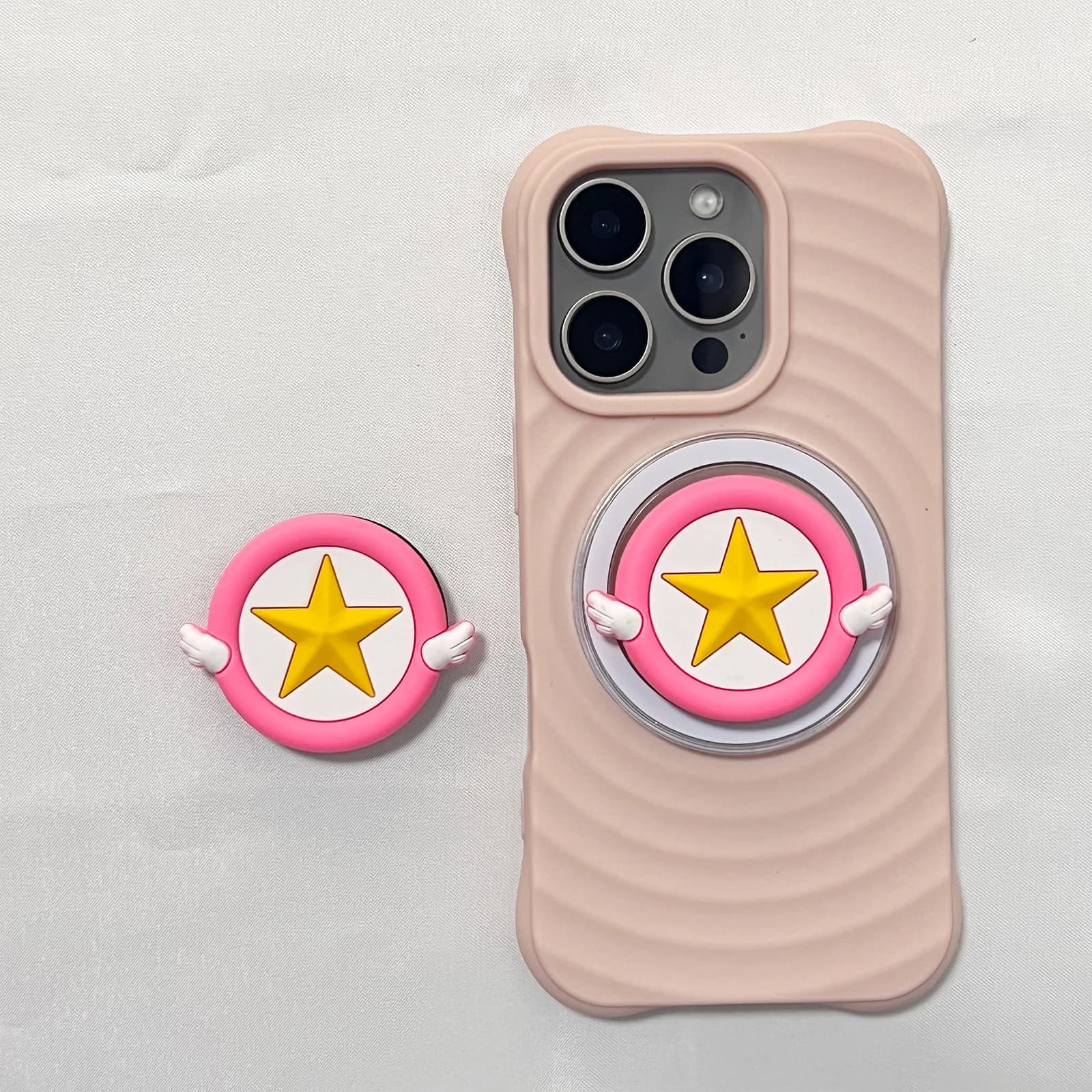Supporto per telefono con bastone magico per animali morbidi e carini Supporto per supporto per telefono Griptok per iPhone 17 iPhone 16Pro Max Samsung