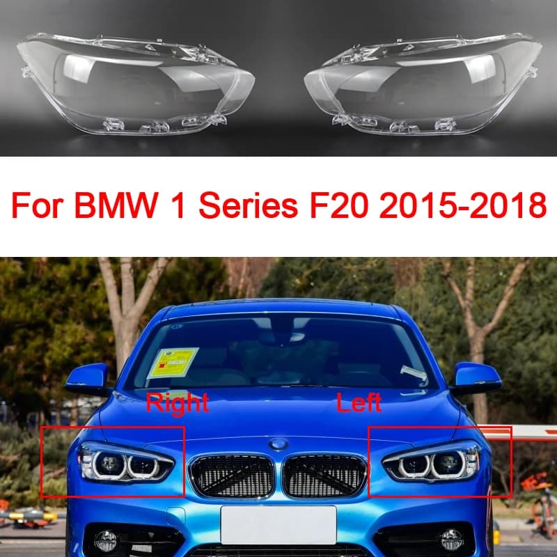 Copertura in vetro del faro anteriore dell'auto per BMW serie 1 F20 2015 2016 2017 2018 guscio del faro in Plexiglass coperchio dell'obiettivo laterale sinistro/destro