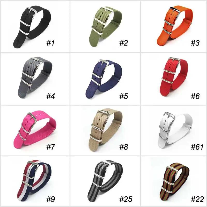 Nylon Sports Strap for Women and Men Watch Strap 18mm 20mm 22mm Military Sports Strap Nylon Strap With Buckle