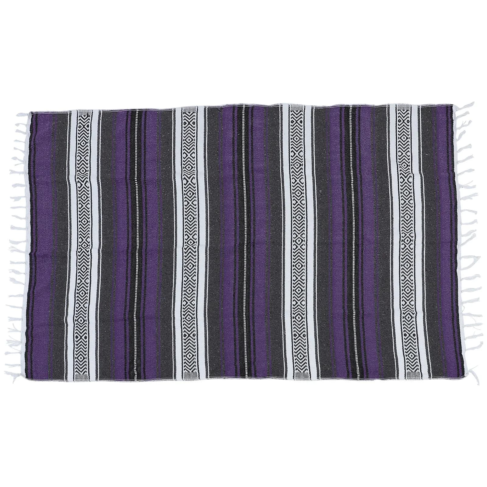 Tappetino Yoga, Coperta Messicana, Plaid in Poliestere e Cotone Intrecciato per Spiaggia, Campeggio, Concerti all'Aperto, Casa, Ufficio, Decorazione, Regalo 130x180cm