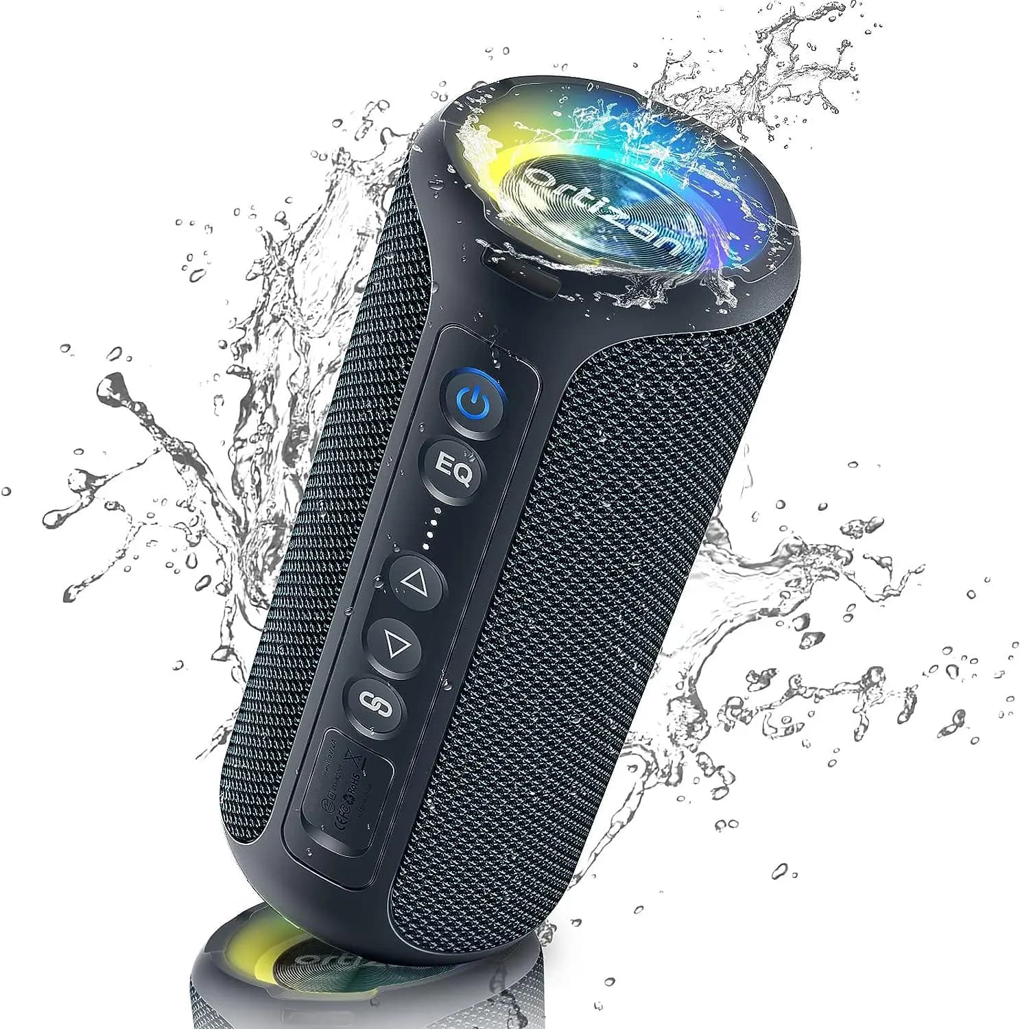 Bluetooth Speakers Ortizan Portable Outdoor Wireless Speaker with Improved Lows from 40 W Waterproof IP7 Shower Speaker from 30 hours Bluetooth 5.3