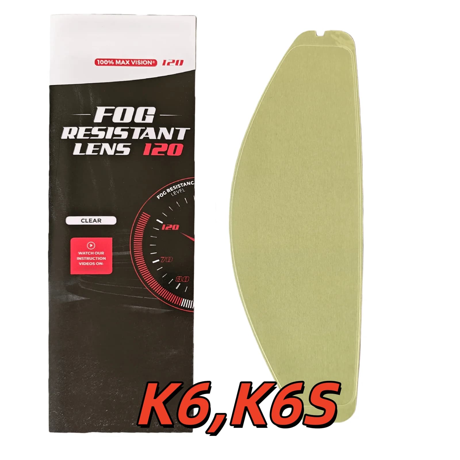 Inserto Antiappannamento K6 per Visiera Casco Moto AGV K6, K6S - Pellicola Antiappannamento