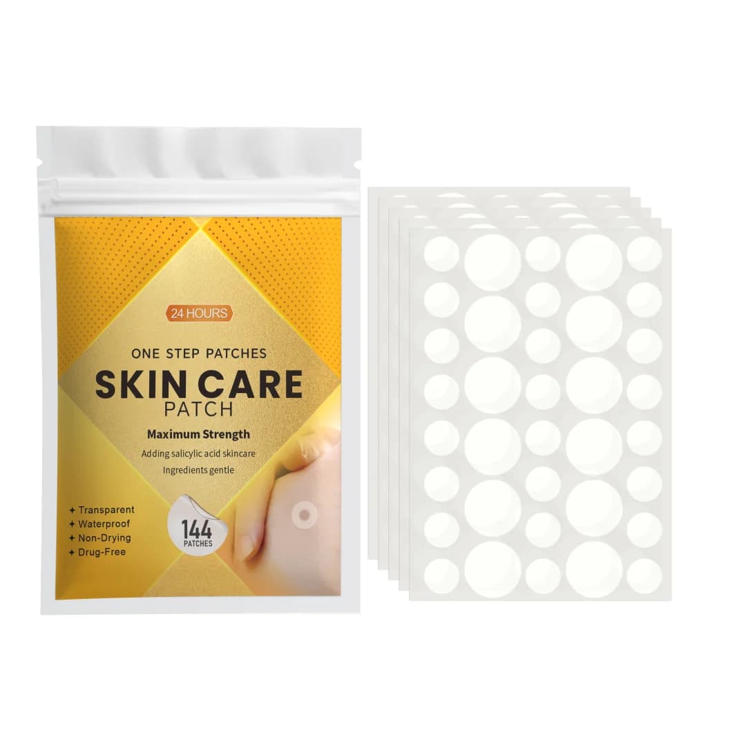 144PCS Invisible Blemish Patch Hydrocolloid Skin Care Spot Cover Pimple Patch for Face Daily Use Mixed Size Stickers