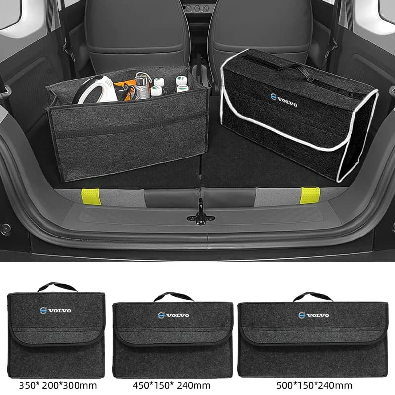 Organizer per Bagagliaio Auto Pieghevole, Scatola Portaoggetti per Volvo XC60 S90 XC90 S60 XC40 V60 V90 S40 Volvo EX30 C40 C70