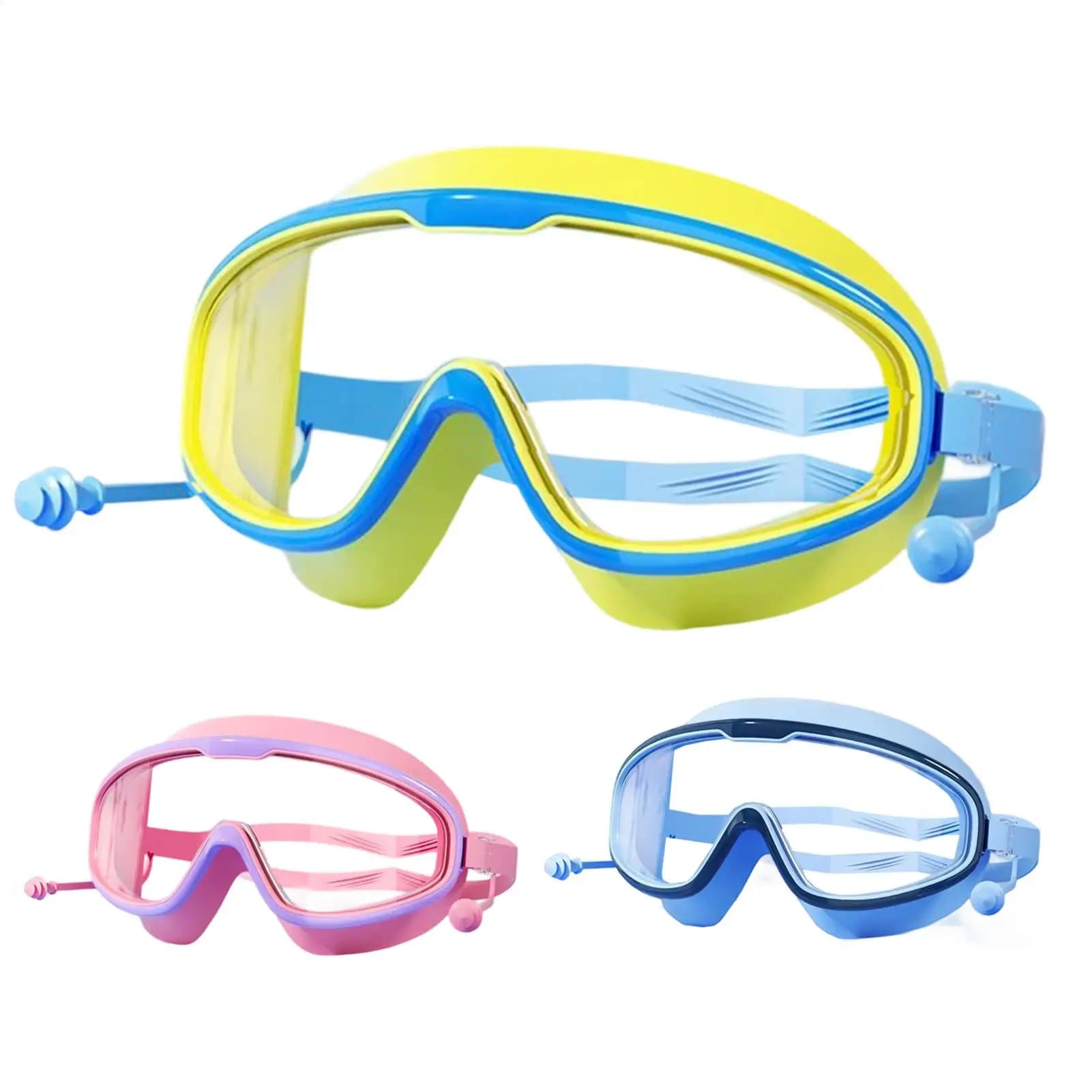 Kids Swimming Goggles Anti-Fog HD Protection Eyes Cover Adjustable Waterproof Safety Training Pool Snorkeling Competition