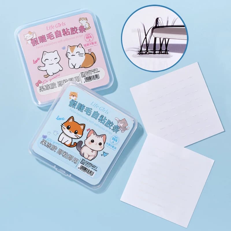 Life Girls 4mm and 6mm Strips for fake eyelashes Self-adhesive eyelashes in transparent jelly without glue Makeup tools