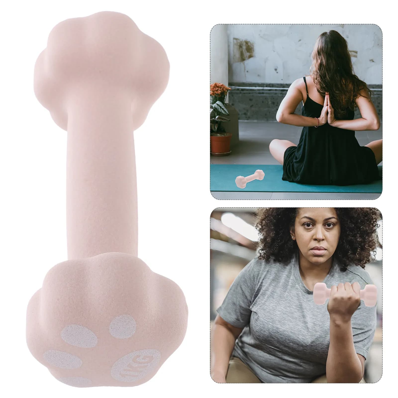 Women's 1Kg Comfort Grip Vinyl Dumbbells Lightweight Home Gym Equipment Stylish Space Saving Exercise Weights for Body Shaping