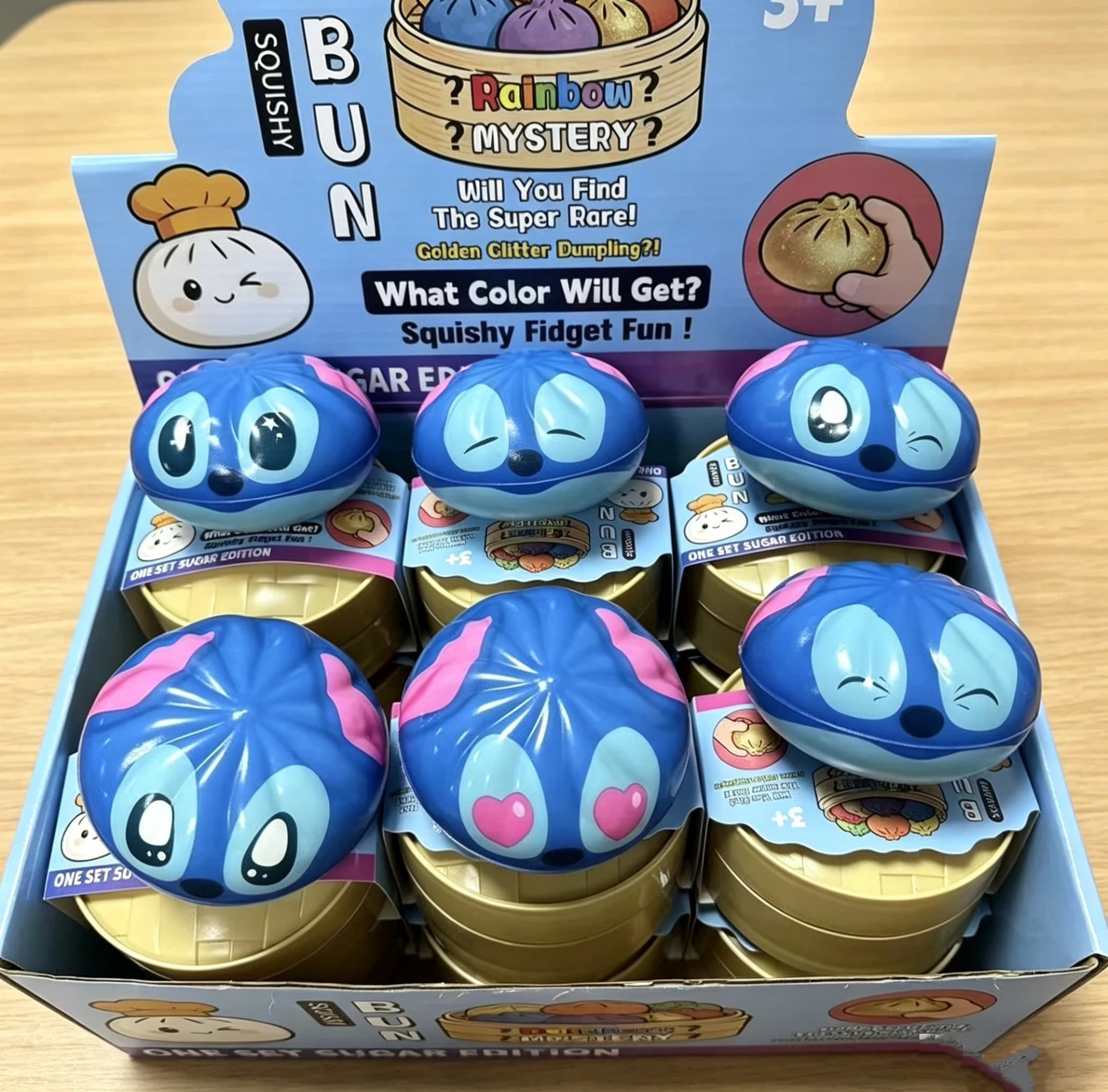 2026 New Hot PU Simulated Soft Stress Relief Squishy Stitch Slow Rebound Cartoon Squishy Toy Soup Dumpling Blind Box
