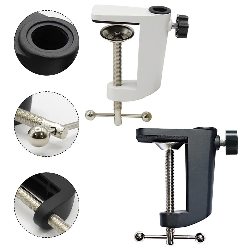Stable Aluminum Alloy C Clamp For Mounting Microphone Stands Desk Lamps Webcams And Other Office Or Studio Devices