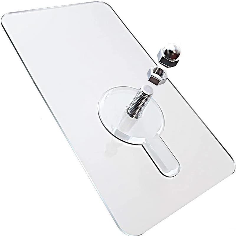 Nail Free Wall Hook Screw Adhesive Non-Trace Hook No Drilling for Bathroom Shower Kitchen Installation Hanging