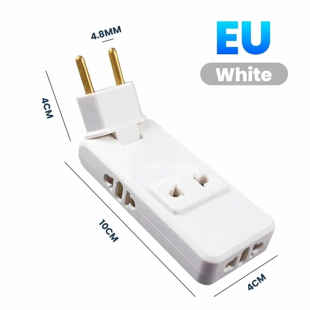 Adattatore Spina EU 4 in 1, Presa di Corrente Portatile da Viaggio per Europa, Convertitore da Parete Girevole a 180 Gradi