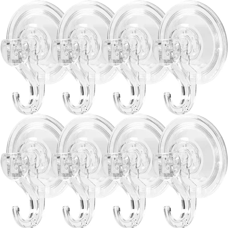 1-10 Pezzi Ganci a Ventosa Trasparenti Riutilizzabili, Ganci a Vuoto Resistenti per Cucina, Bagno, Finestre, Vetri e Pareti, per Asciugamani