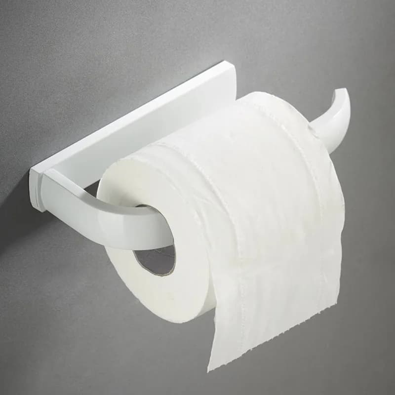 Portarotolo di carta igienica in cristallo bianco, portarotolo di carta igienica in bronzo accessori per il bagno moderno appendiabiti in tessuto di rame montato a parete