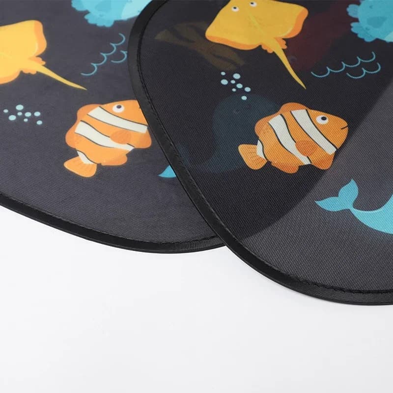 Parasole per finestrino universale per auto Parasole per finestra per bambini Mondo sottomarino Tenda per parabrezza anteriore statica Anti-UV Blocco di calore