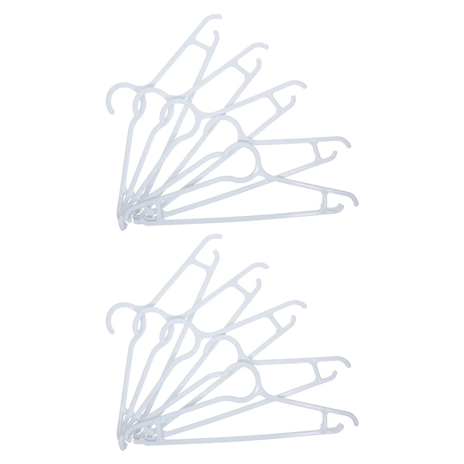 10Pcs Plastic Hangers Short Neck Clothes Drying Hangers Non Slip for Sweaters Coats Shirts Laundry Bedroom Closet