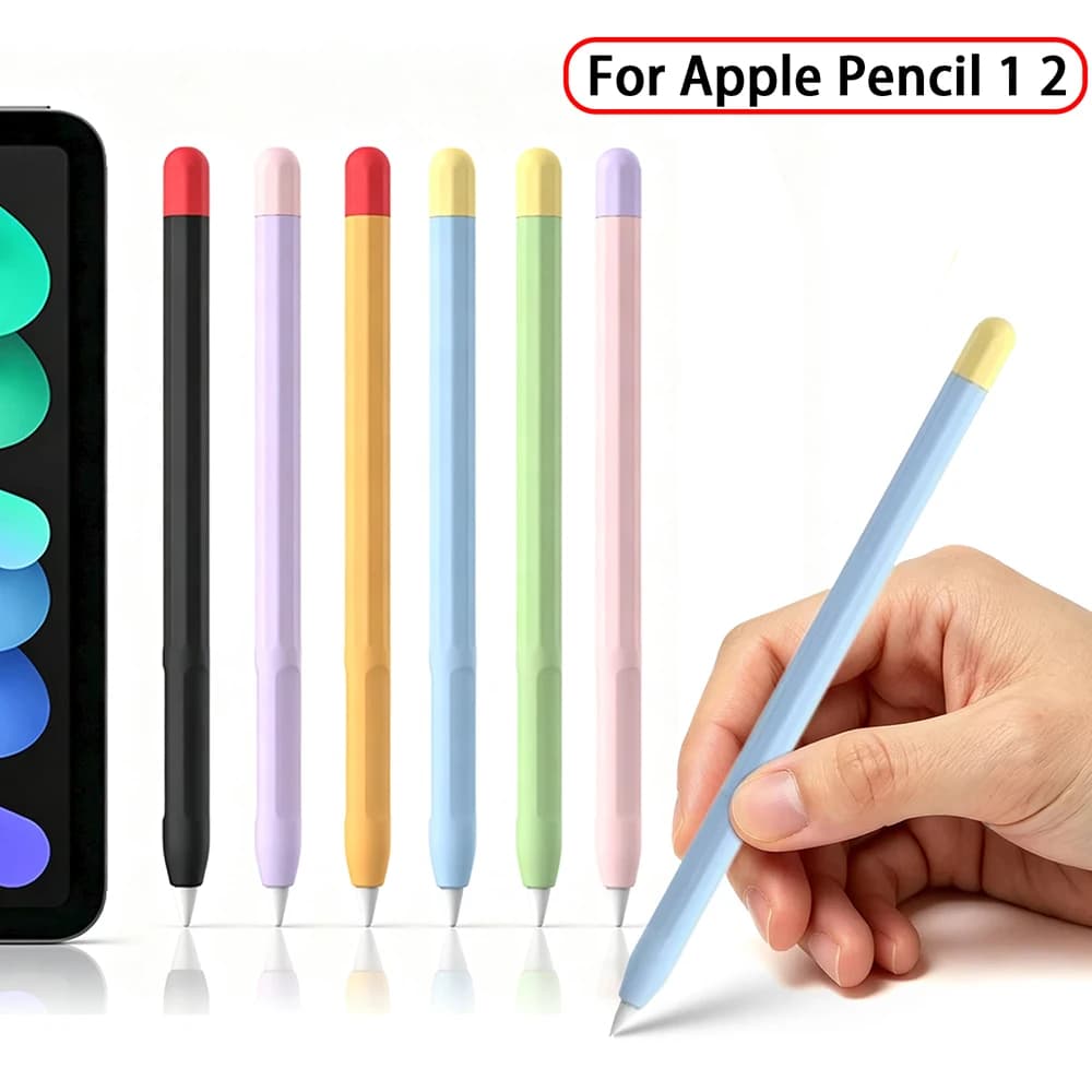 For Apple Pencil 2 1st Gen Stylus Pen Case Silicone Anti-Scratch Non-Slip Protective Cover For iPad Pencil 2nd Generation Sleeve