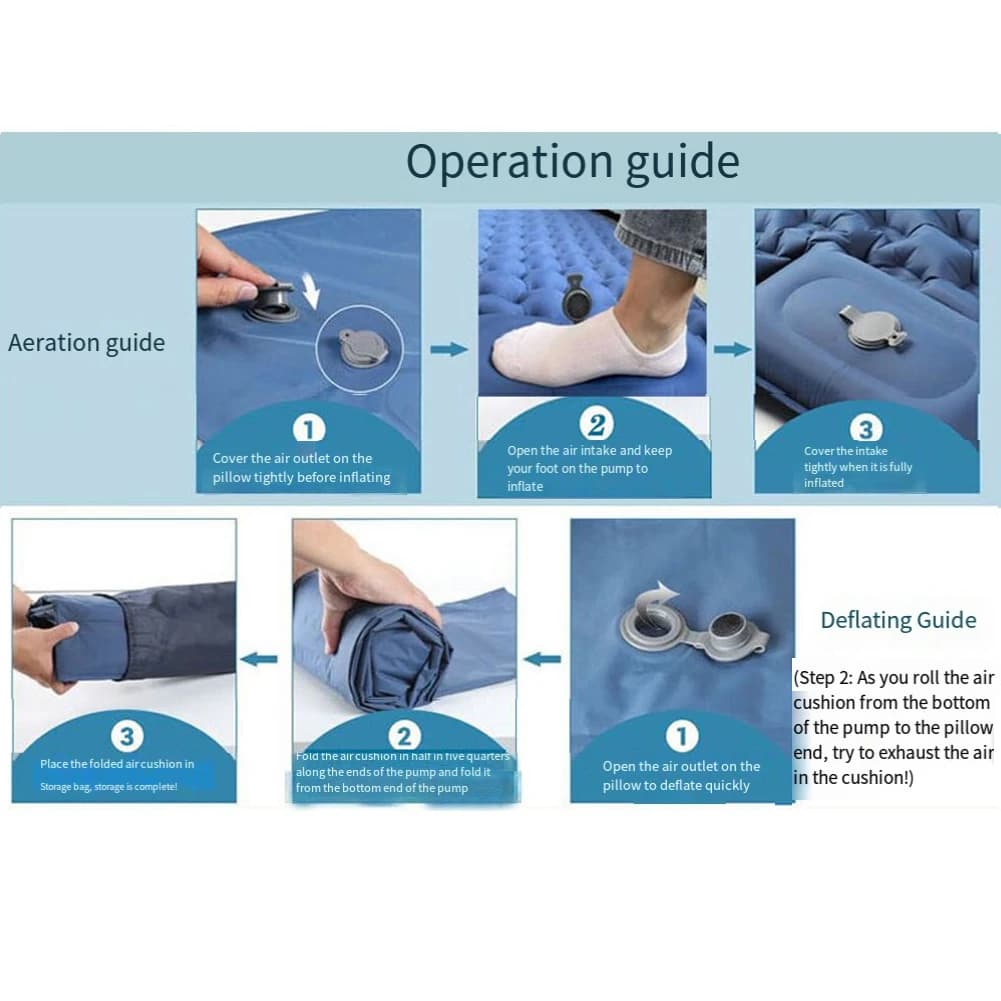 Kit di Riparazione per Materasso Gonfiabile da Campeggio, Materassino Autogonfiabile Extra Spesso, Attrezzatura per Escursionismo