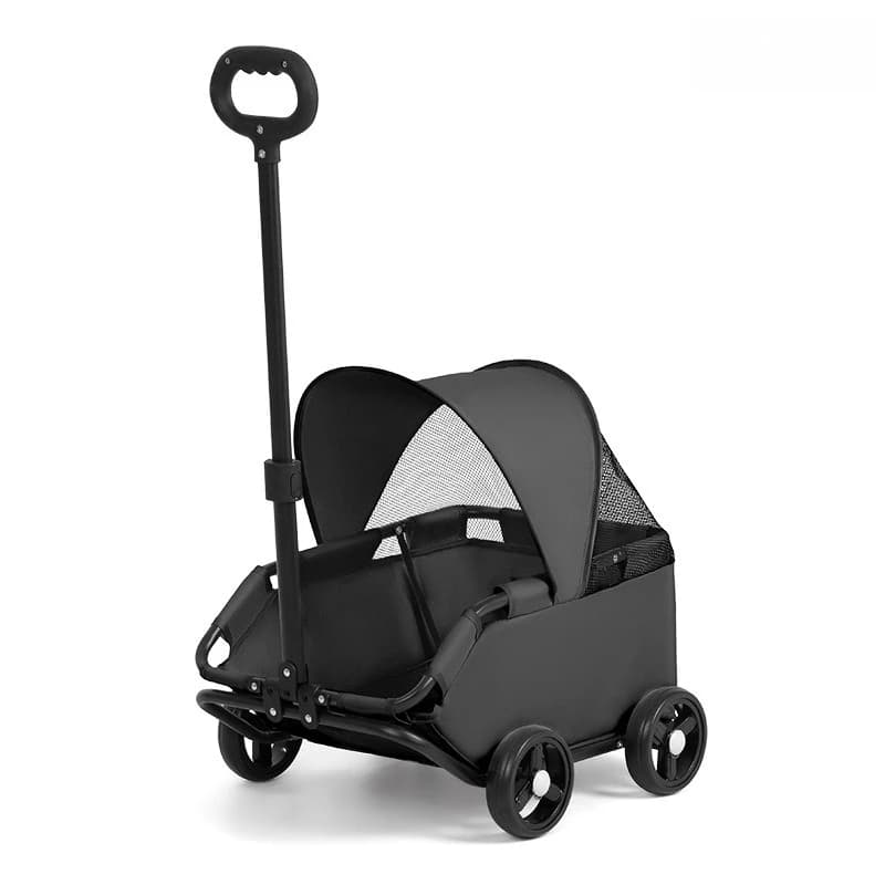 Lightweight Foldable Pet Stroller with Sunshade Cover Small Dog Cat Carrier Cart Outdoor Travel Walking Trolley