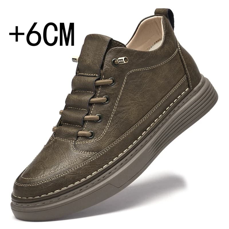 Scarpe Oxford da uomo con aumento di altezza interna Scarpe casual in pelle Scarpe con rialzo di altezza interna di moda Scarpe da ginnastica maschili da esterno