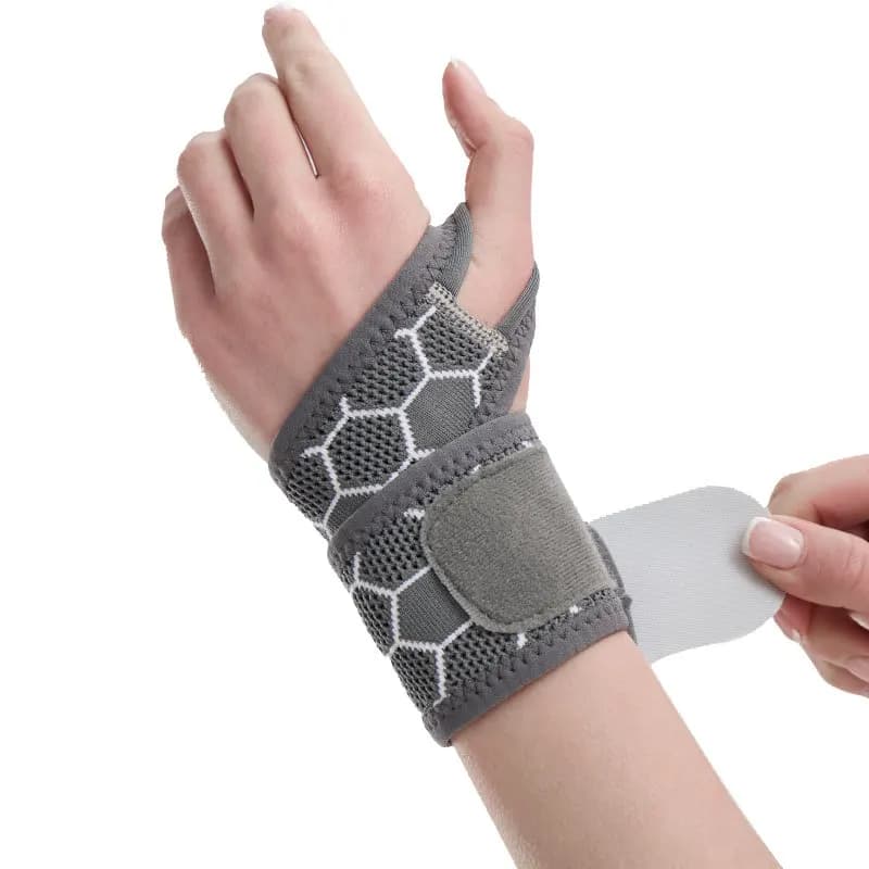 Fascia per Polso a Compressione Fissa, Lavorata a Maglia Sottile, per Fitness e Sport, Ideale per Tenosinovite