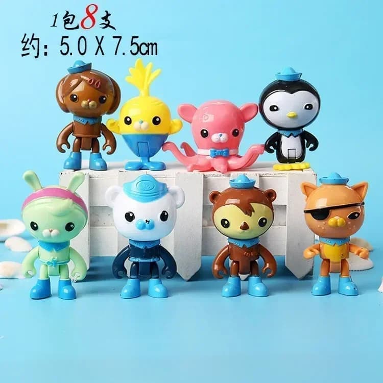 I Octonauti Set di giocattoli Giocattoli per bambini Barnacles Kwazii Peso Pinguino Shellington Dashi Inkling Anime Action Figure Giocattolo per bambini