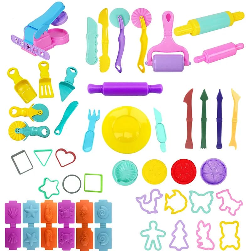 Stampo per plastilina fai-da-te per bambini Accessori per argilla da modellare Kit di strumenti per pasta da gioco Set di plastica Stampo per coltelli Giocattoli educativi per bambini Regali