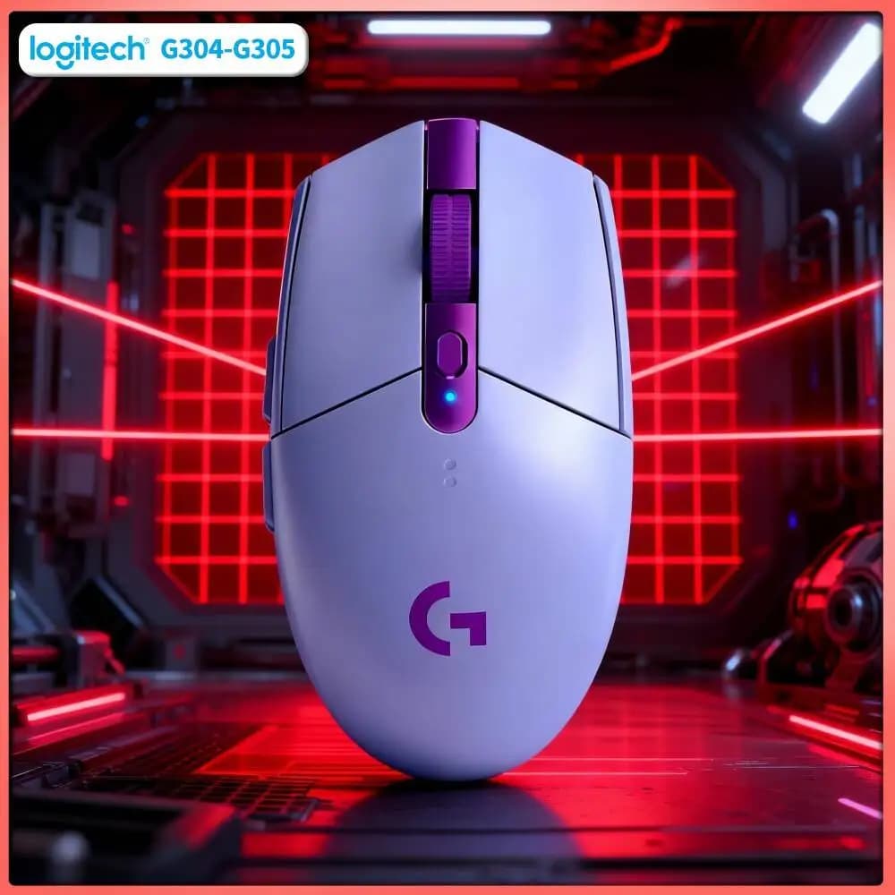High Precision Logitech G305 LIGHTSPEED Mouse, 12000 DPI HERO Sensor, 6 Customizable Keys, 250h Battery, PC Mac Gaming Mouse