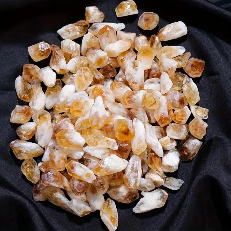 Chips di cristallo citrino brasiliano naturale ideali per l'arredamento dell'acquario con diffusore di aromaterapia