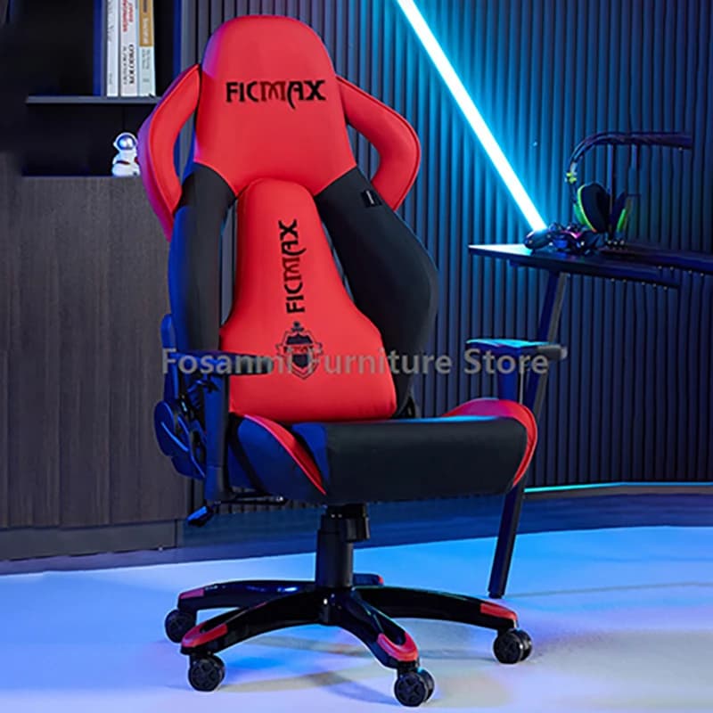 Sedia da computer da gioco stile racing Sedie da ufficio regolabili reclinabili in pelle con poggiapiedi Sedia da scrivania a sedile largo per la casa per giocatori