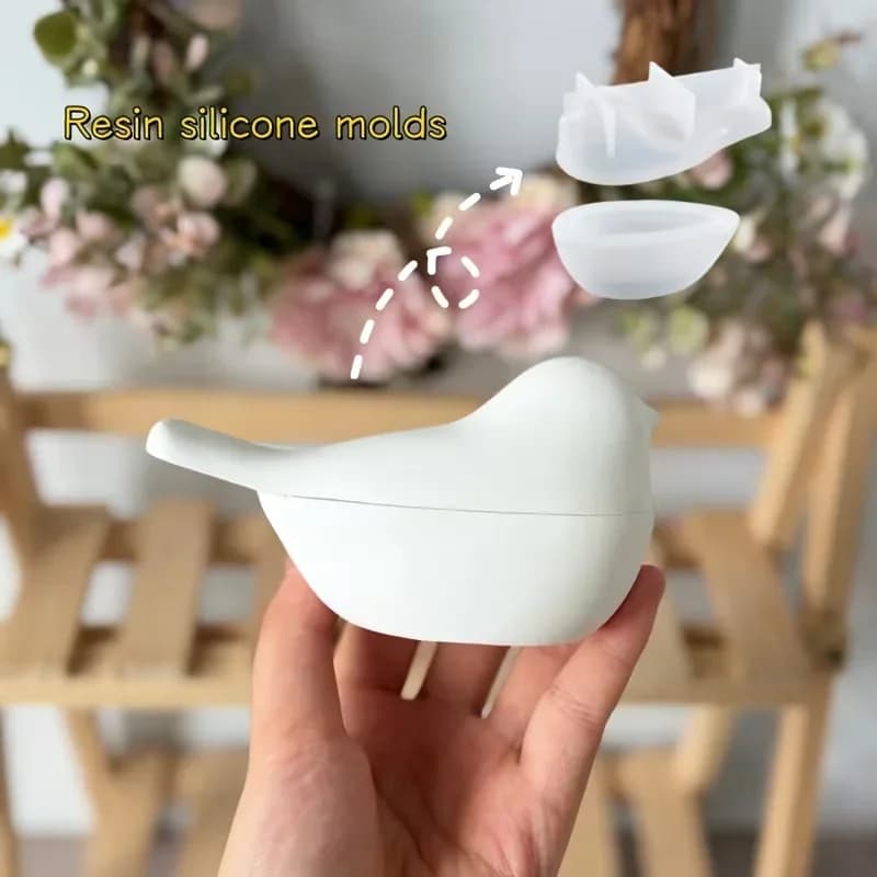 Stampo in Silicone per Resina Epossidica 3D, Design Creativo a Forma di Uccello, Ultimi Modelli 2026, Riutilizzabile per Creazione di Gioielli e Contenitori Fai-da-Te