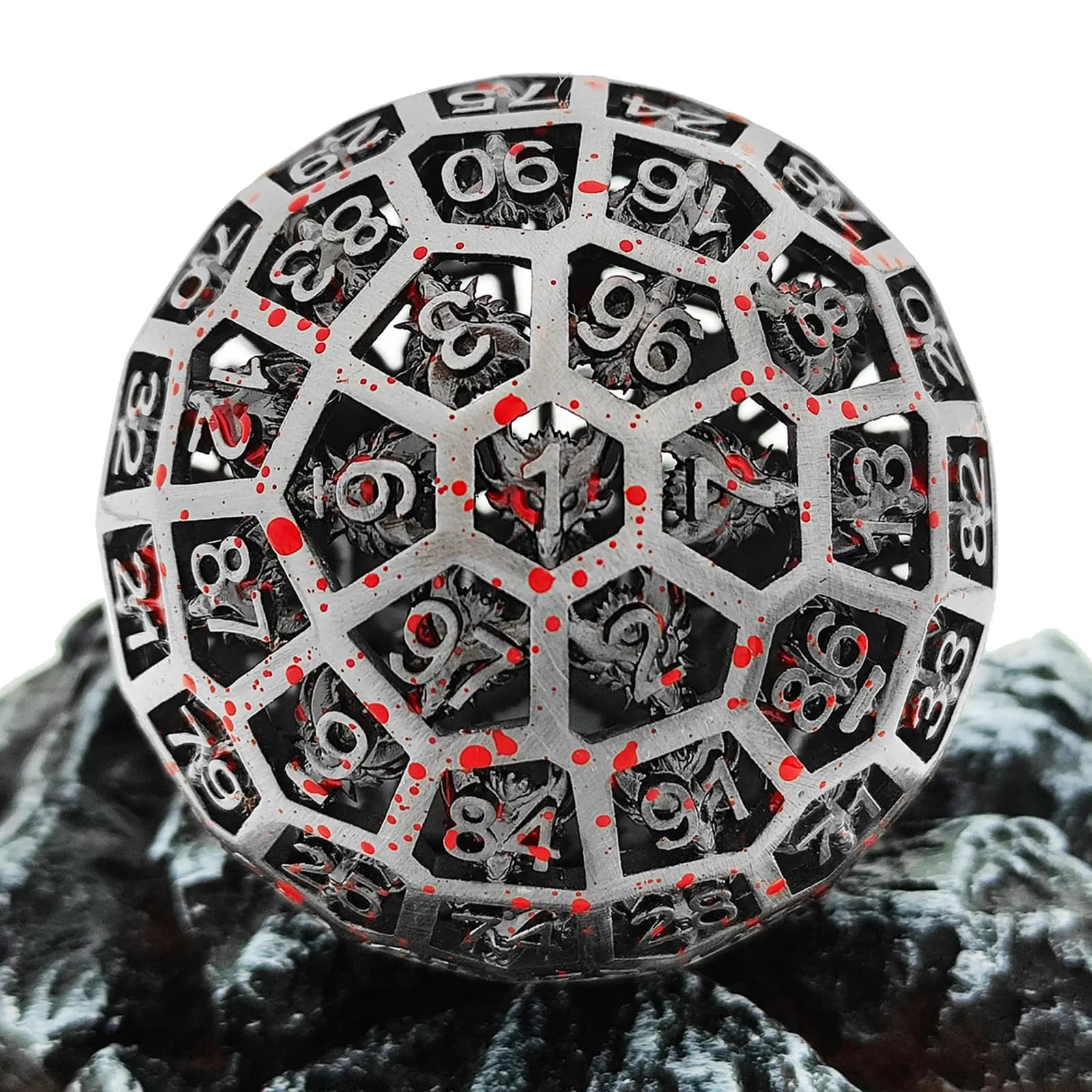 Metal Hollow D100 DND dadi Set 100 Side Polyhedral Dungeons and Dragons D & D RPG gioco di ruolo D e D Table giochi da tavolo accessori